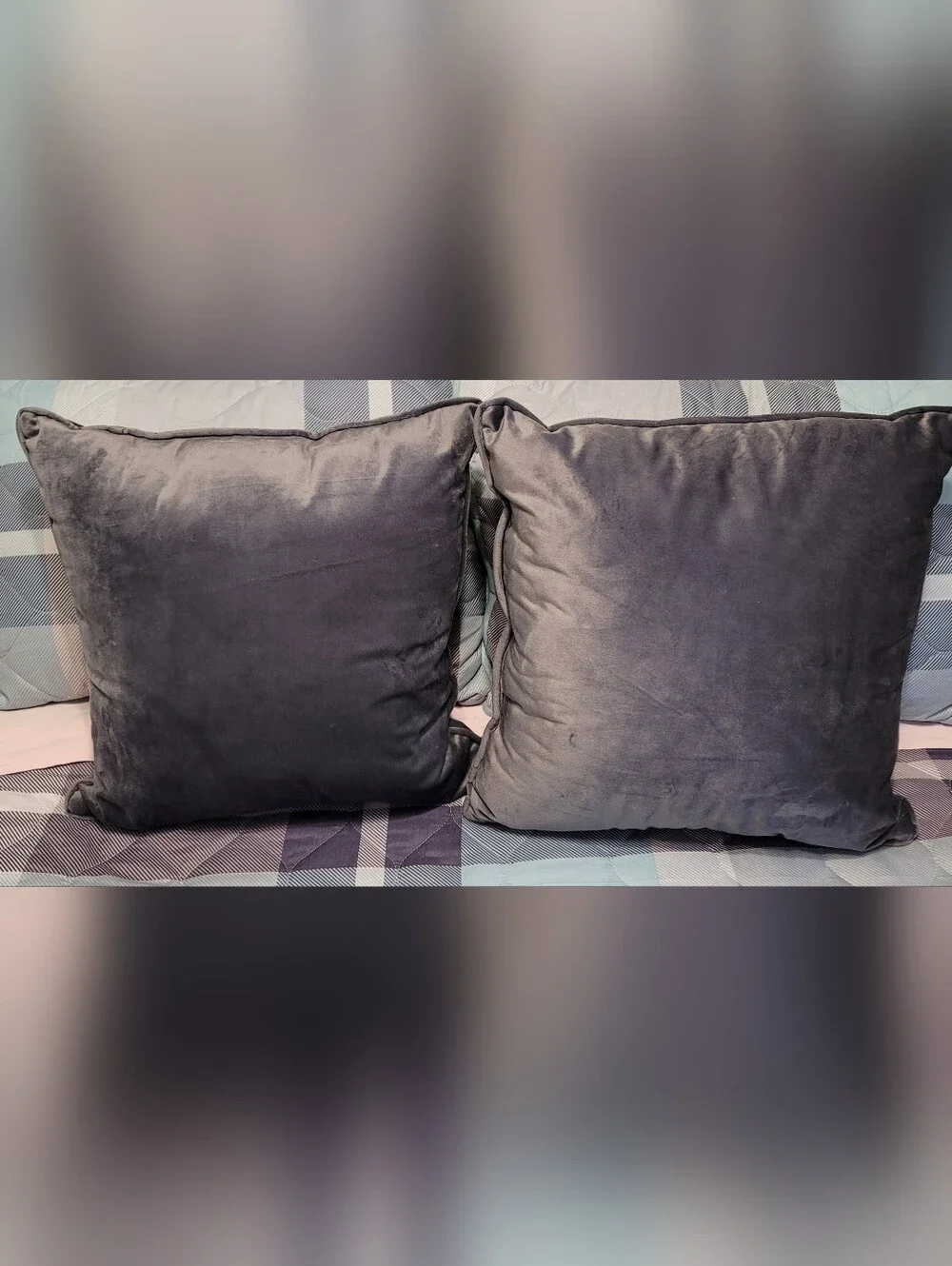 2 Velvet Pillows